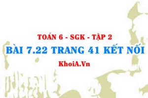Bài 7.22 trang 41 Toán 6 Tập 2 Kết nối tri thức